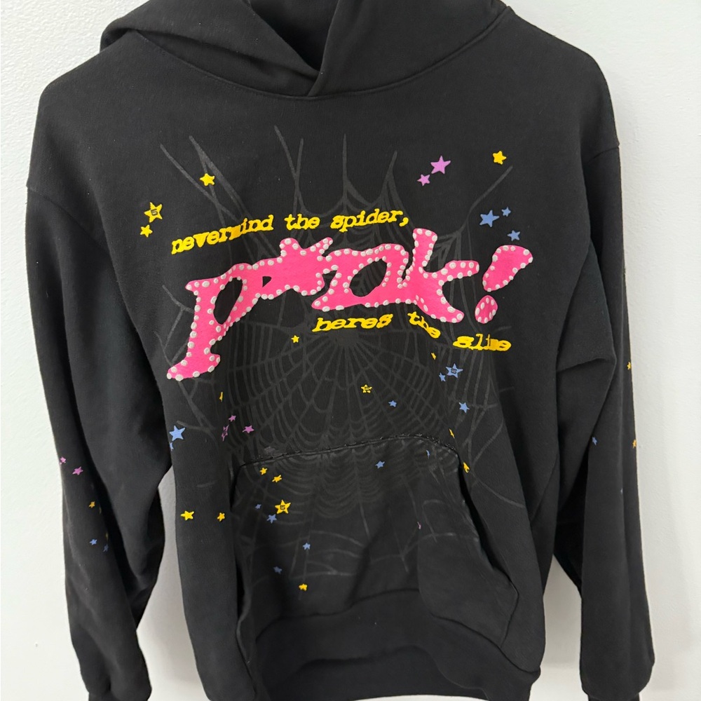 Sp5der P*nk Hoodie 'Black'